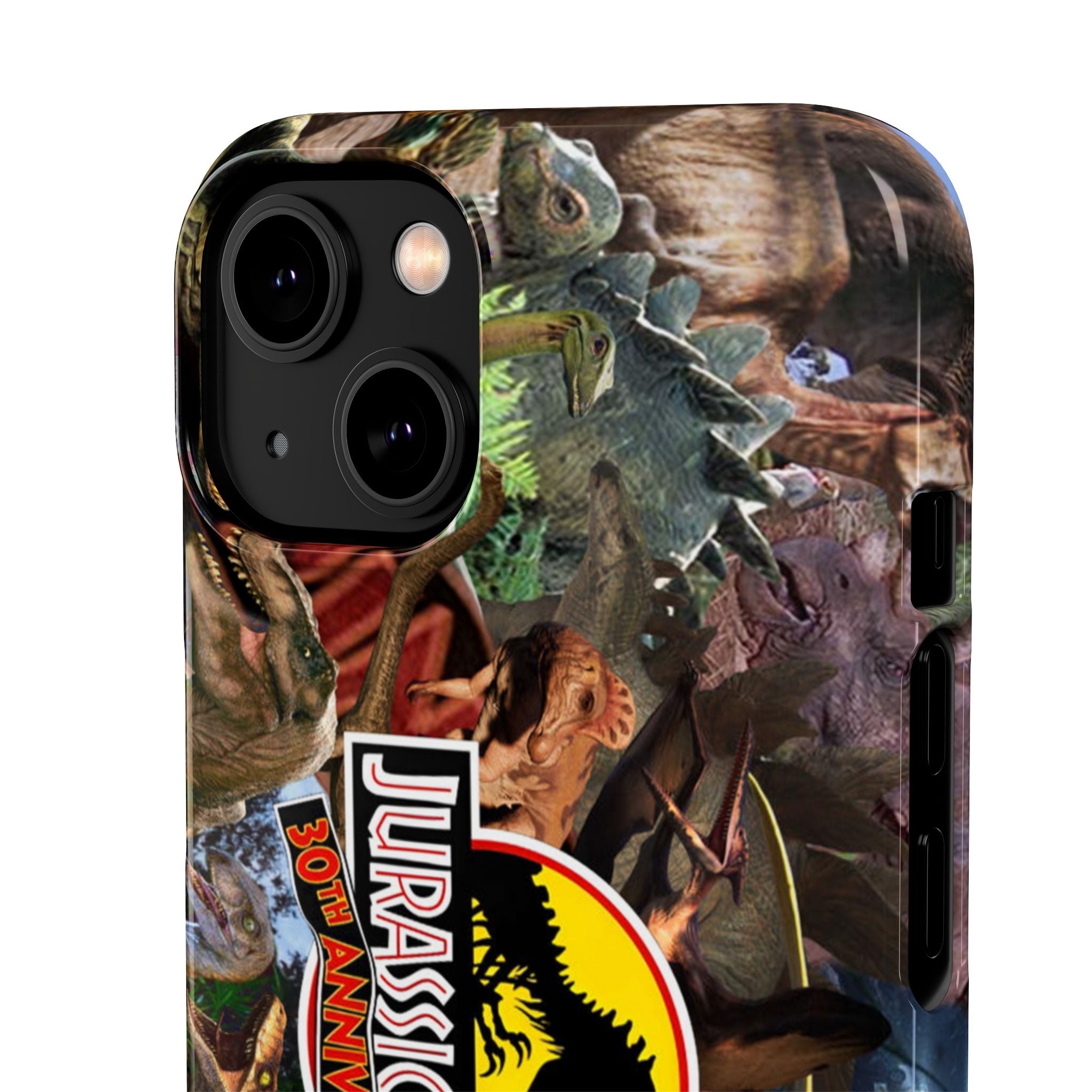 Jurassic Park Collage Phone Case — Dino Logo Snap Case