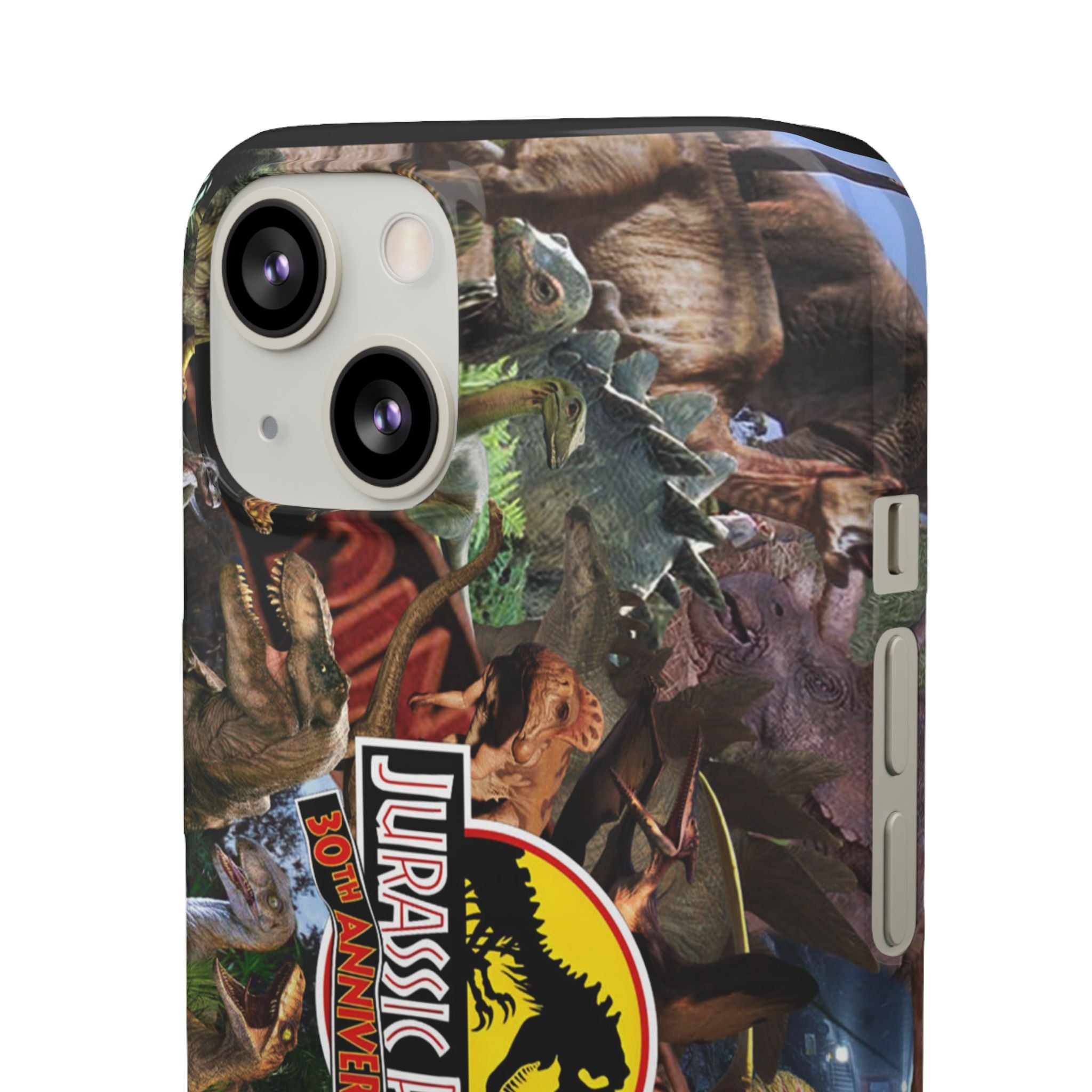 Jurassic Park Collage Phone Case — Dino Logo Snap Case
