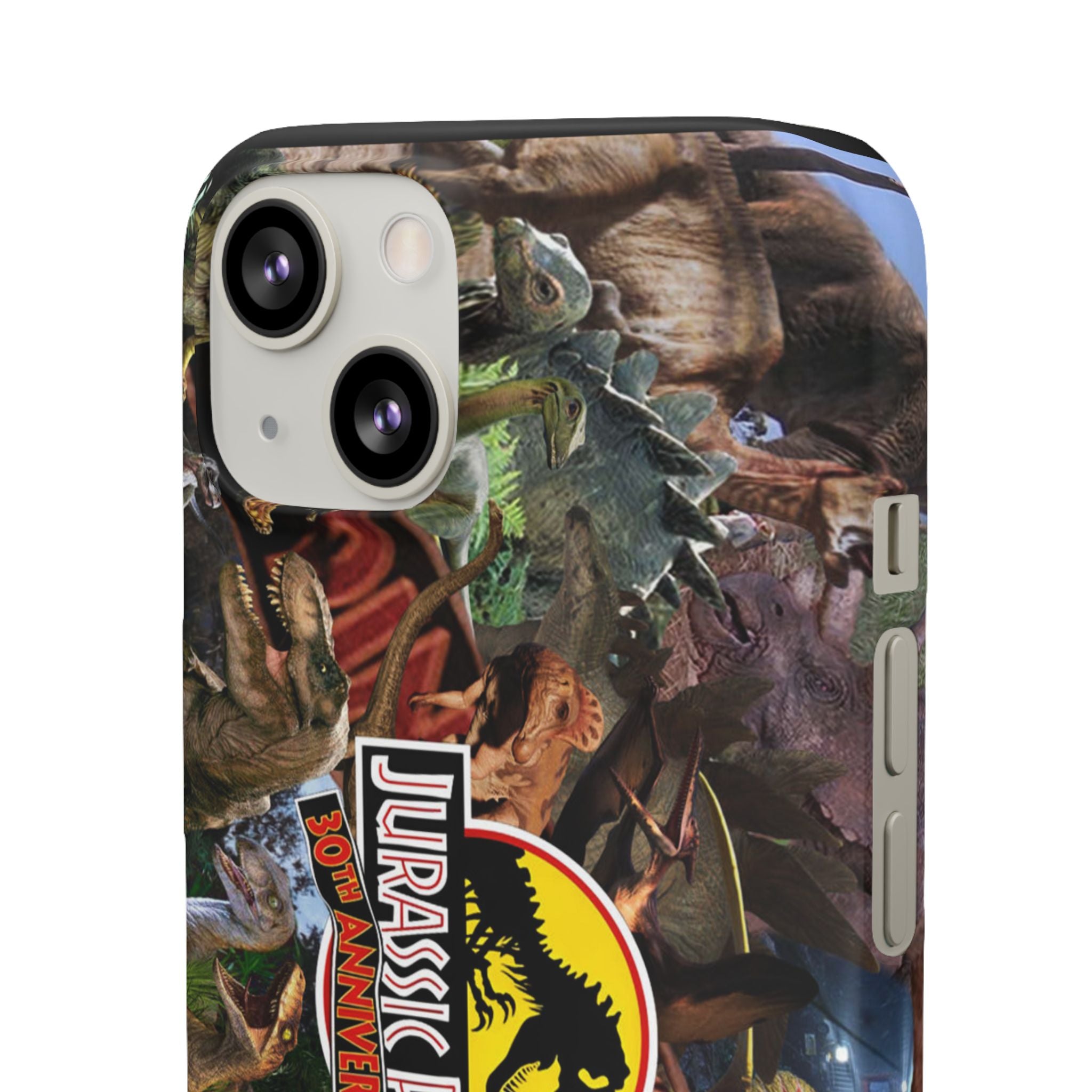 Jurassic Park Collage Phone Case — Dino Logo Snap Case