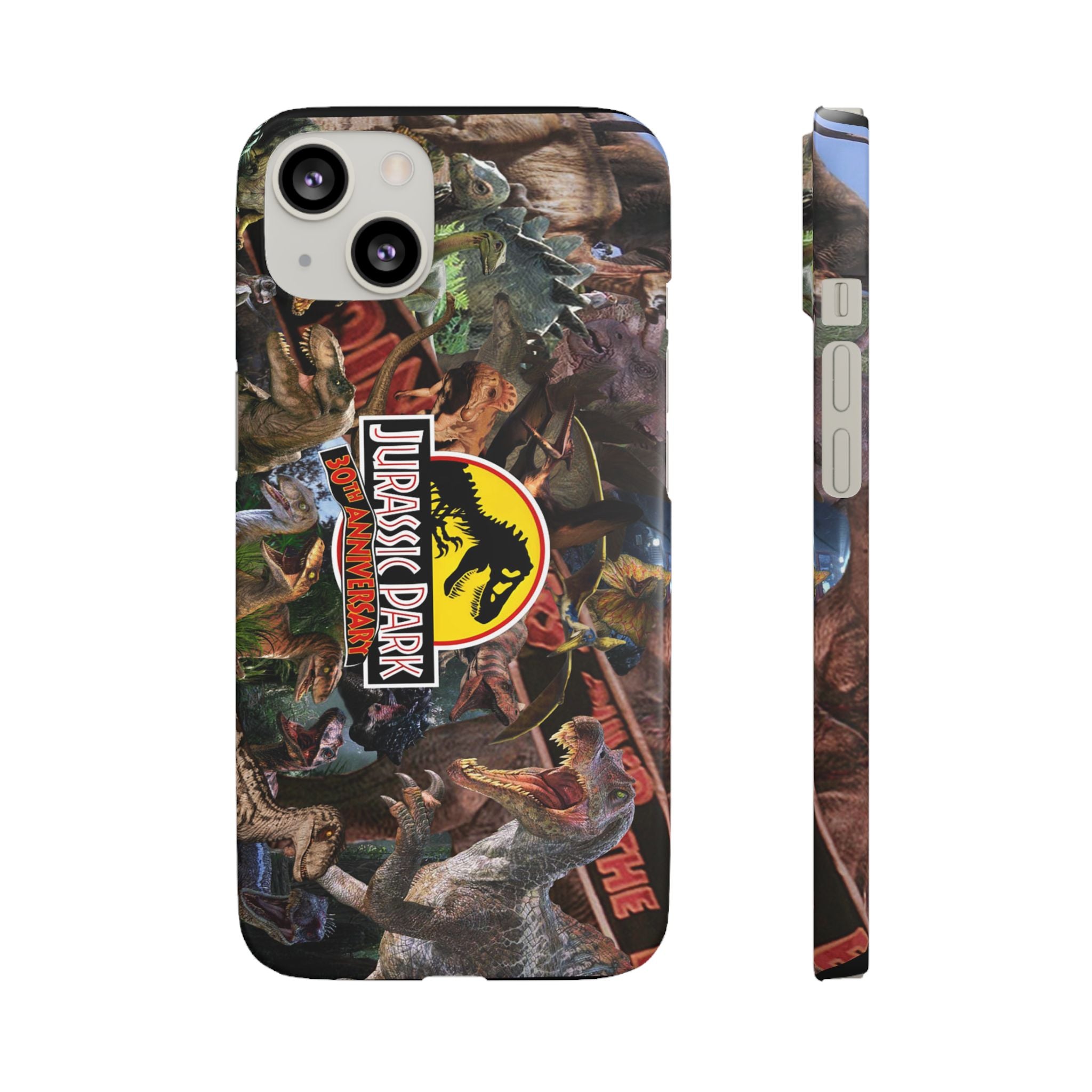 Jurassic Park Collage Phone Case — Dino Logo Snap Case